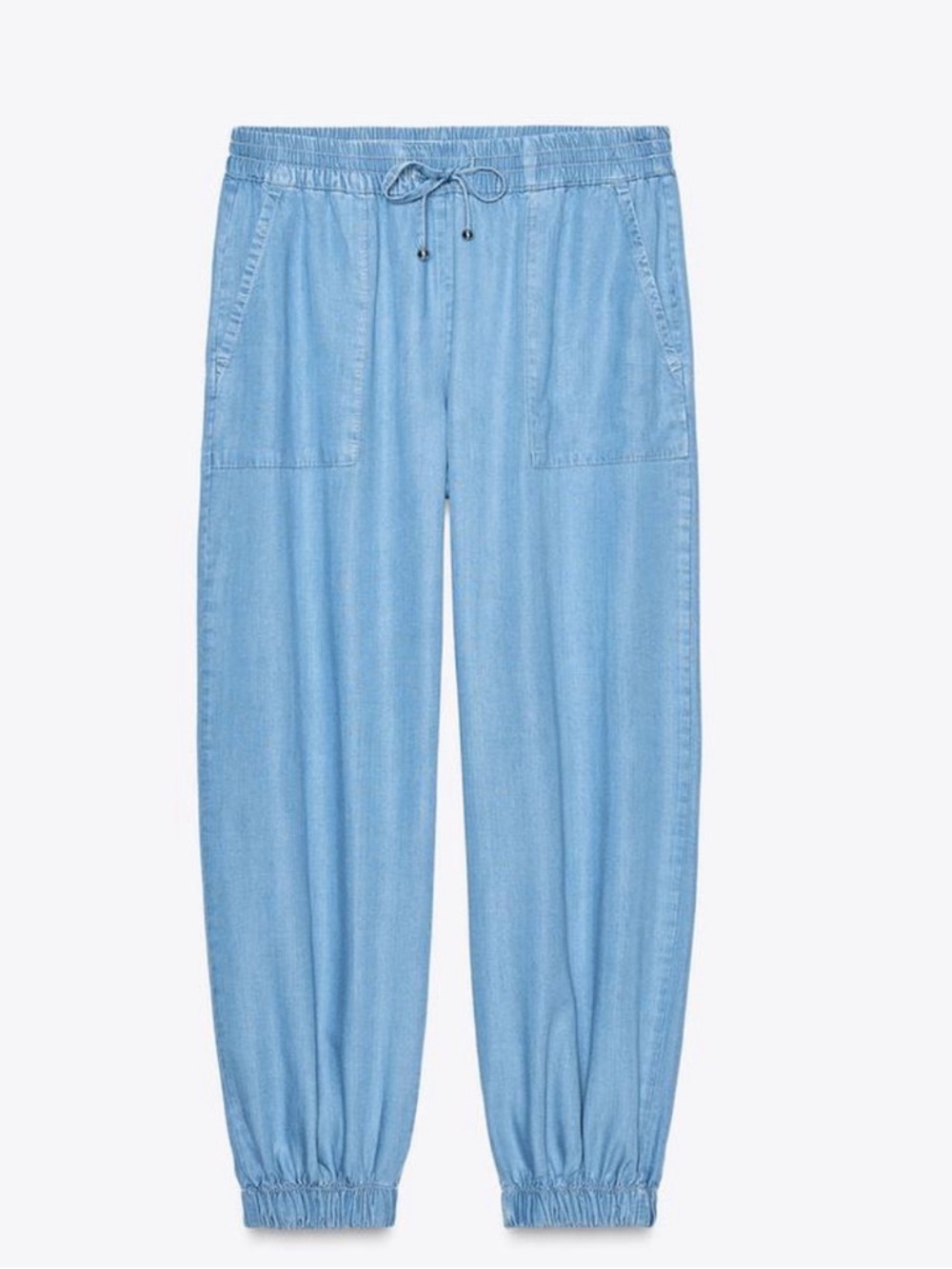 Zara cuffed jogger pants light indigo L